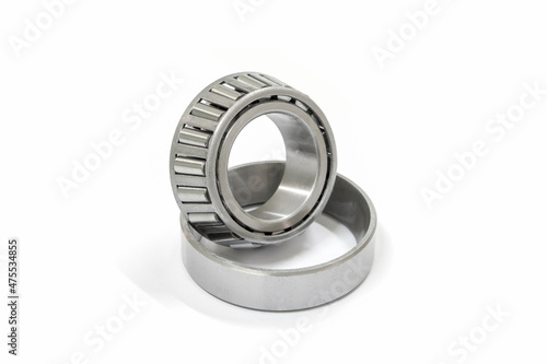 Quadro em tela Modify taper bearing on a white background, Motorcycle taper bearing close-up, Motorcycle modify