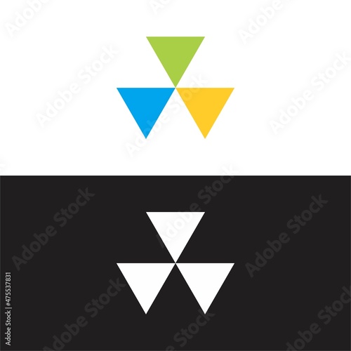 triangle logo vector design simple black
