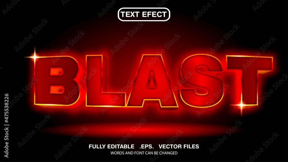 editable text effect blast theme