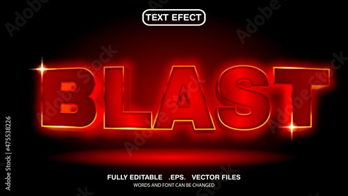 editable text effect blast theme