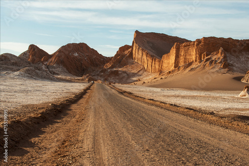 The road between Bolivia and Chile cross the desert of Atacama.