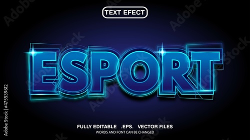 editable text effect esport game theme