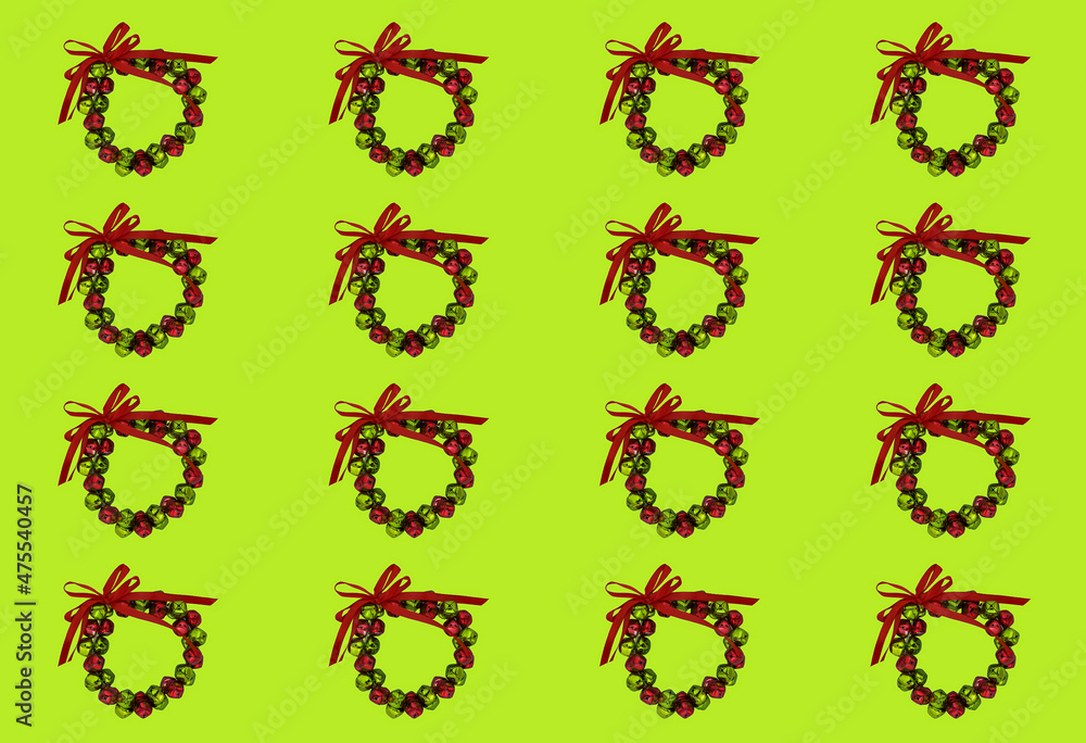 Naklejka premium Seamless pattern with christmas decoration on background,