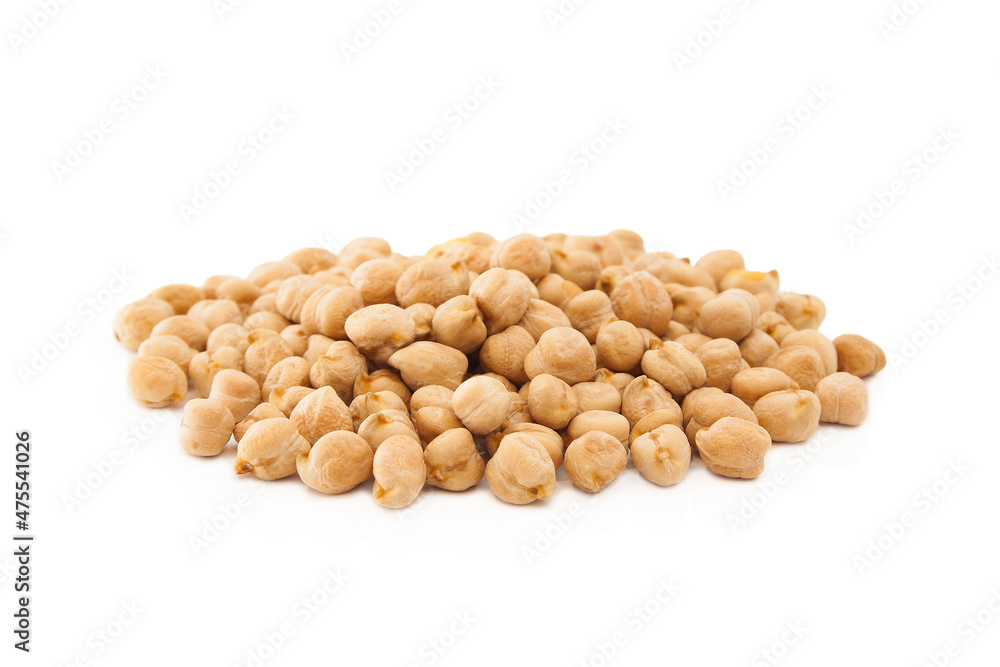 Chickpeas isolated on a white background Chickpeas isolated on a white background