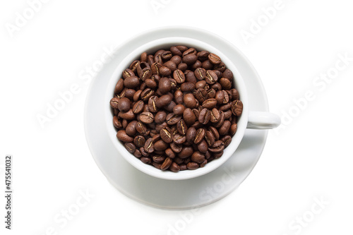 A cup of coffee beans