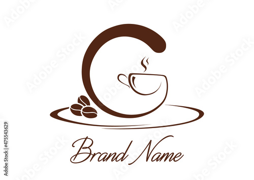 Letter G food logo design template