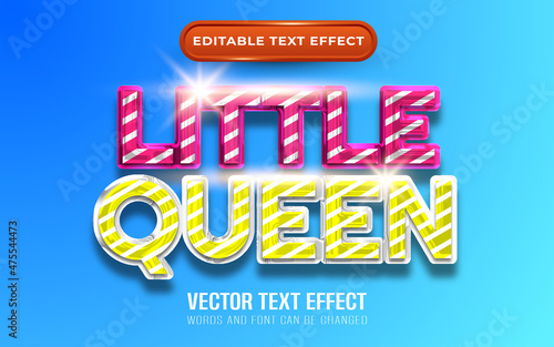 Little queen editable text effect