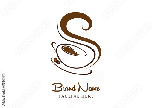 Letter S food logo design template