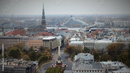 Panorama view of the Riga city