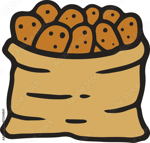 potato hand drawn icon