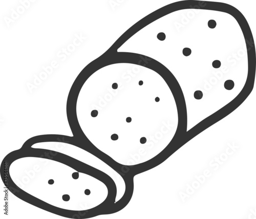 potato hand drawn icon