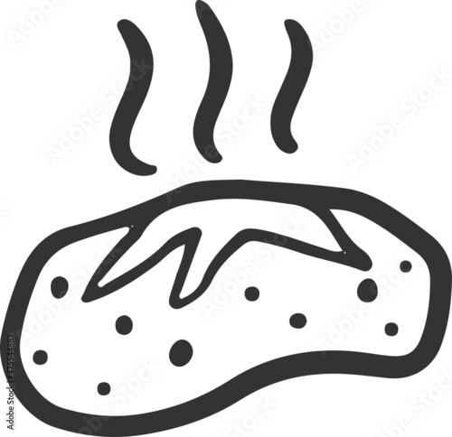 potato hand drawn icon