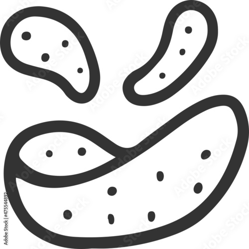 potato hand drawn icon