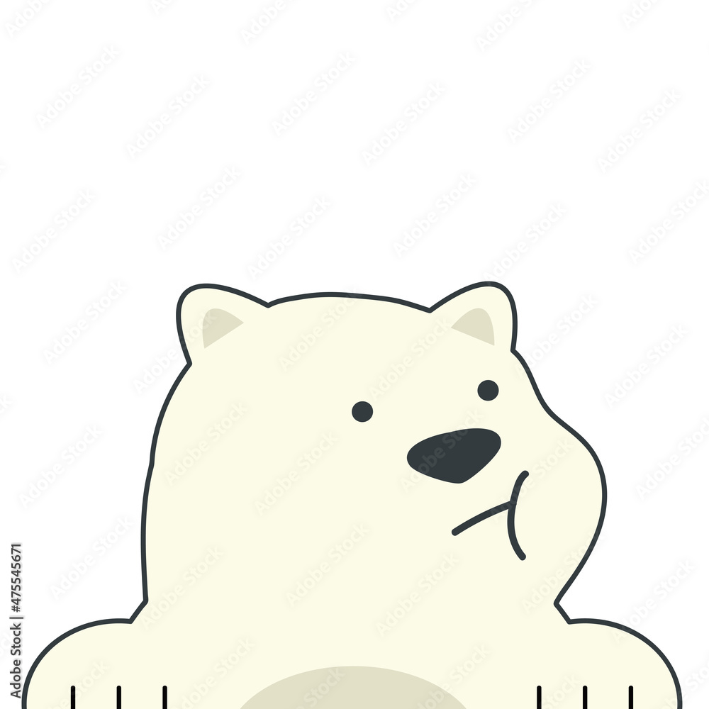 Cute polar bear cartoon Vector illustration Cute polar bear cartoon Vector illustration