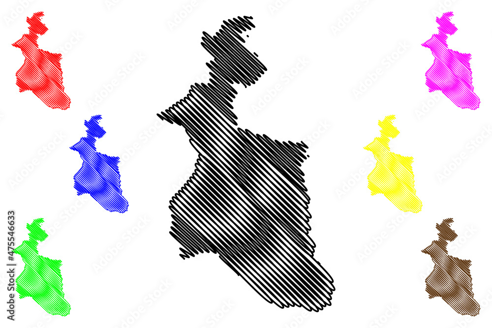Longleng District Nagaland State Republic Of India Map Vector Illustration Scribble Sketch Longleng District Nagaland State Republic Of India Map Vector Illustration Scribble Sketch