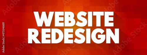 Website Redesign text quote, concept background