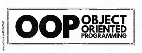 OOP - Object Oriented Programming acronym, technology concept background