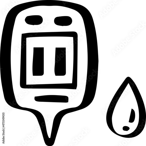diabetes draw icon 