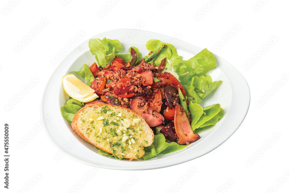 Healthy nutrition Bowl Salad in white plate Healthy nutrition Bowl Salad in white plate