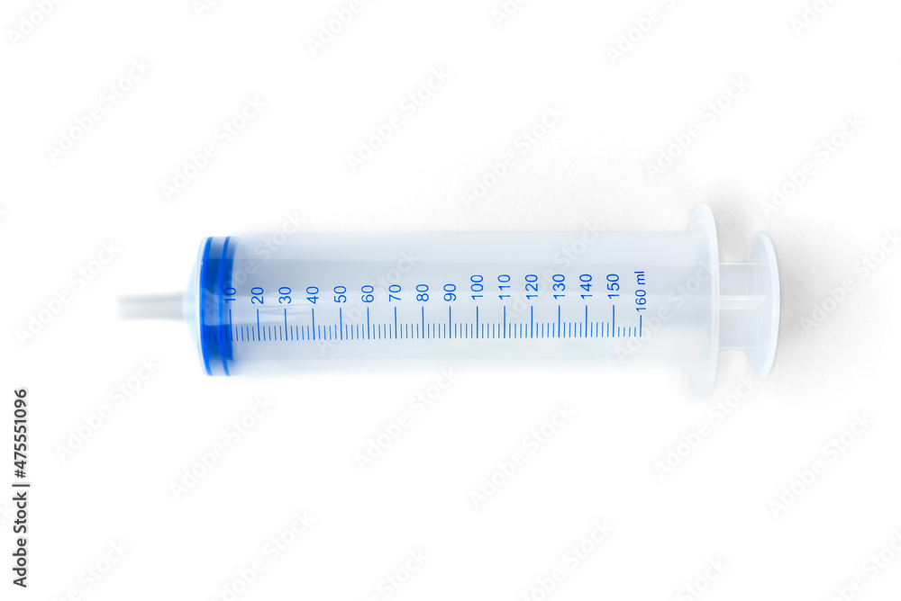 Big syringe isolated on white background. Big syringe isolated on white background.