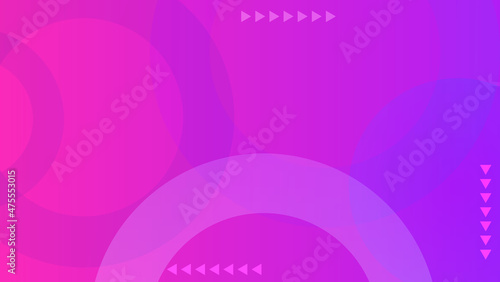 Abstract gradient purple background with circular shapes and arrows. Vector stock illustration.
