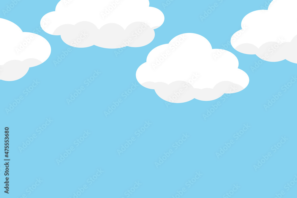 雲の背景　横位置　ブルー