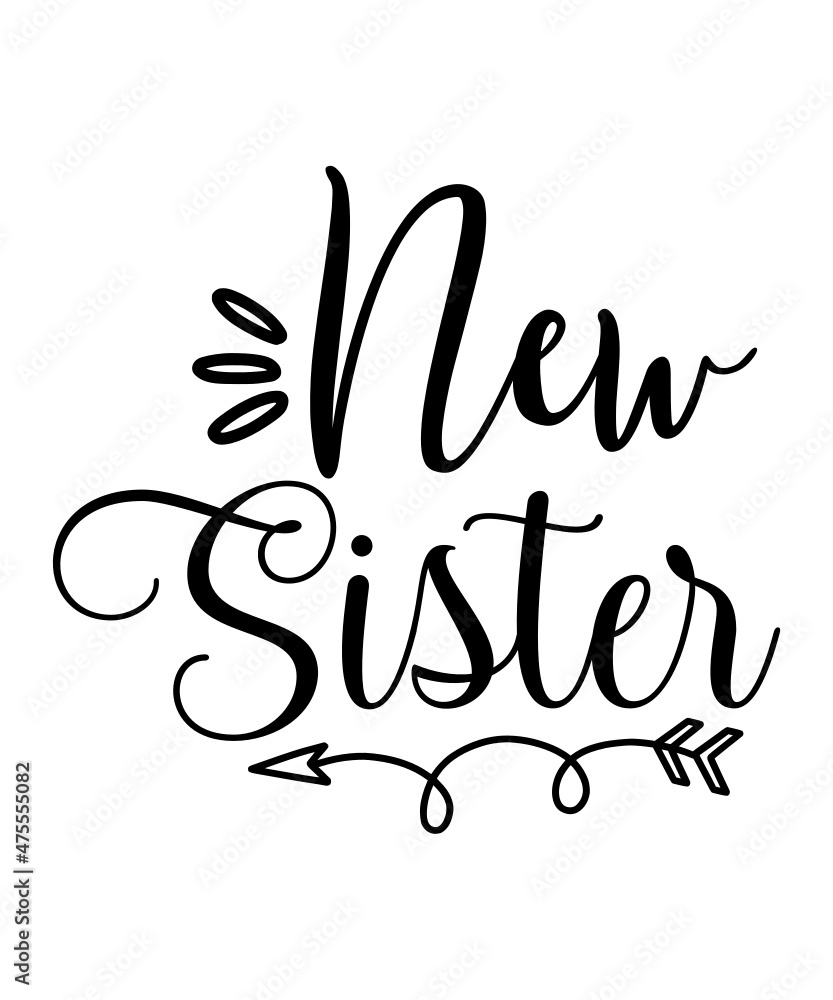 Obraz premium Sister svg tshirt design