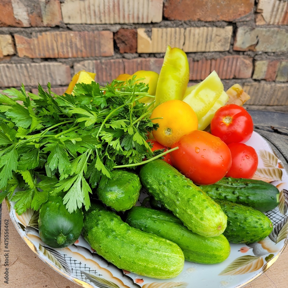 fresh vegetables on wooden table fresh vegetables on wooden table