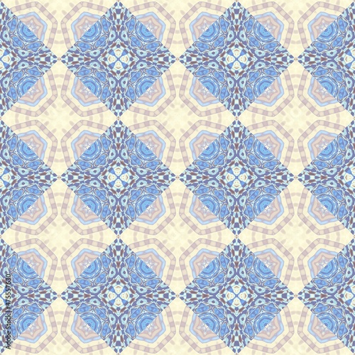 Seamless ornamental decorative pattern. Mosaic art texture.