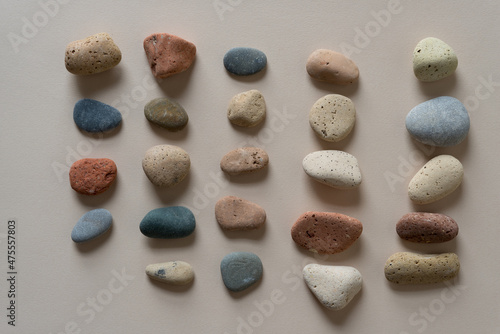 Canvas Print set of stones on paper