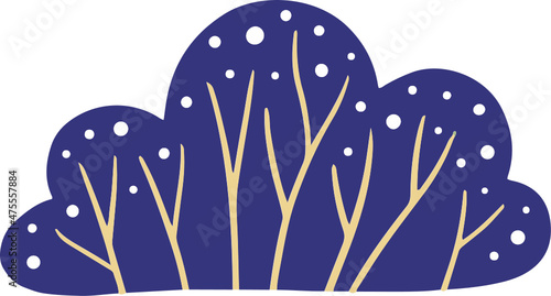 shrubs cartoon cute colorful