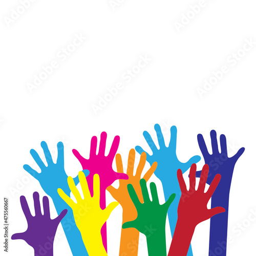 colorful hands illustration