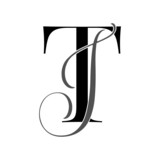 tj, jt, monogram logo. Calligraphic signature icon. Wedding Logo Monogram. modern monogram symbol. Couples logo for wedding