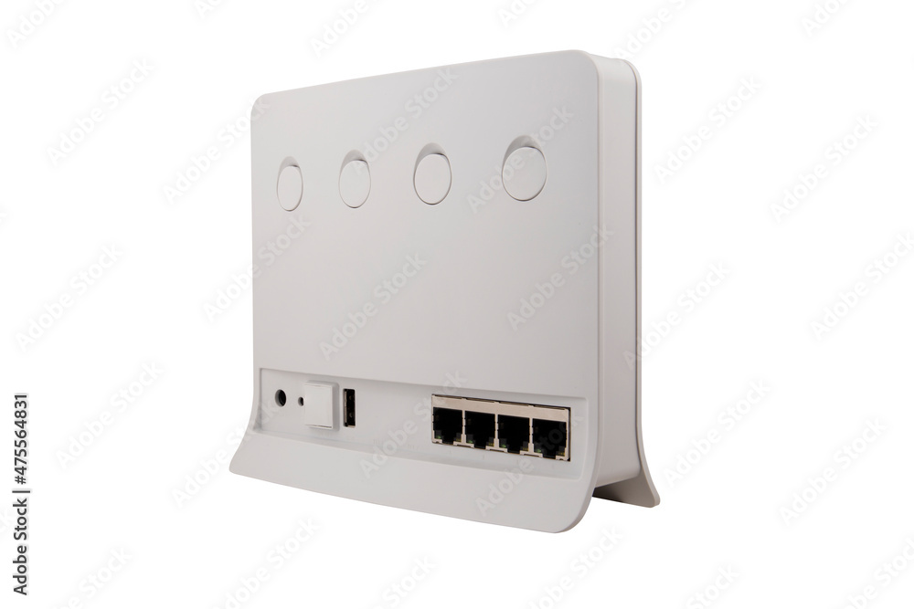 Wireless WiFi router isolated on white background Wireless WiFi router isolated on white background