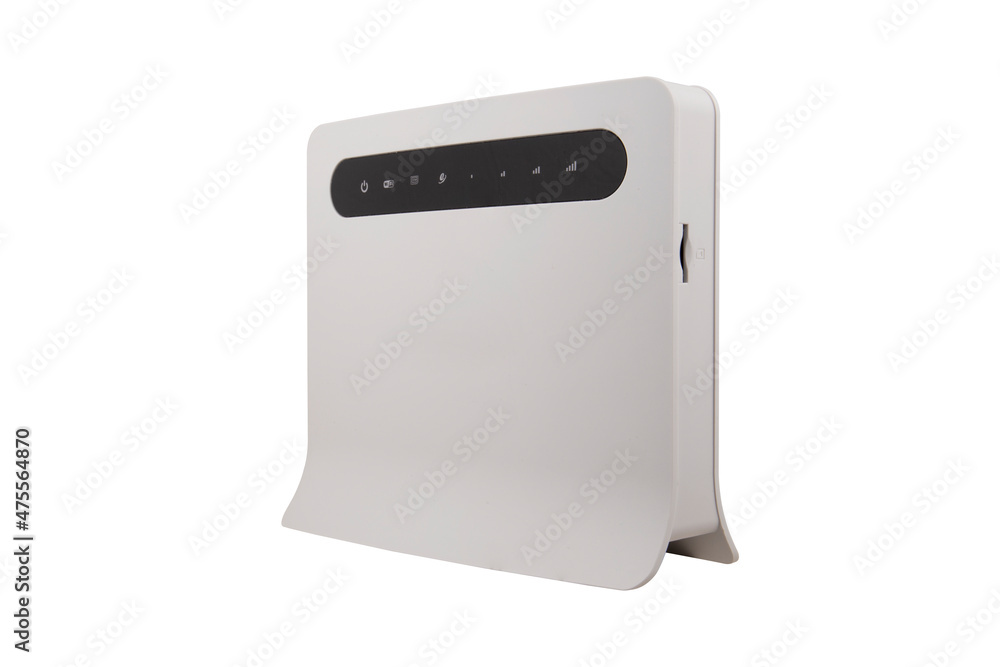 Wireless WiFi router isolated on white background Wireless WiFi router isolated on white background