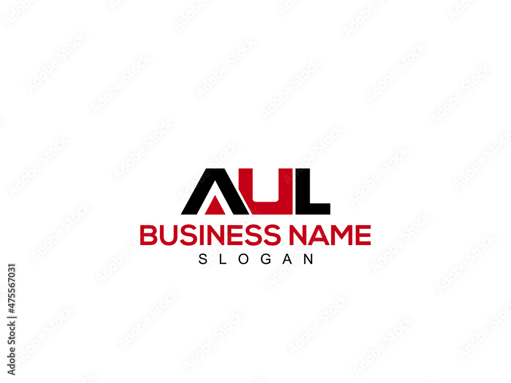 Letter AUL Logo Monogram Emblem Style With Colorful Design For Your 