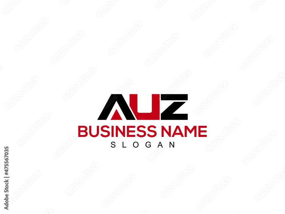 Letter AUZ logo monogram emblem style with Colorful design for your