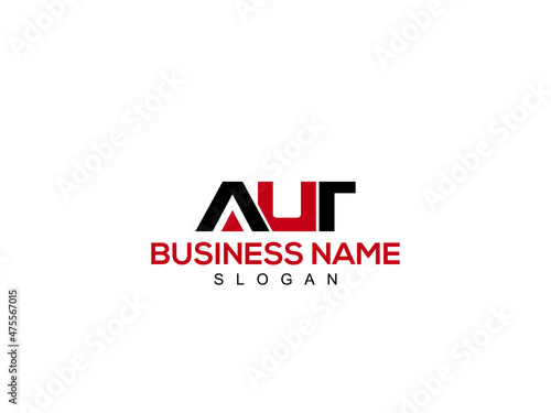Letter AUT logo monogram emblem style with Colorful design for your business