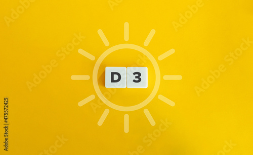 Vitamin D Banner and Conceptual Image. photo