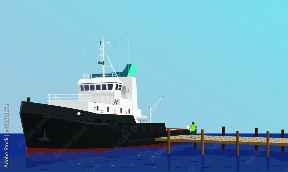 Fototapeta premium ship in the harbor