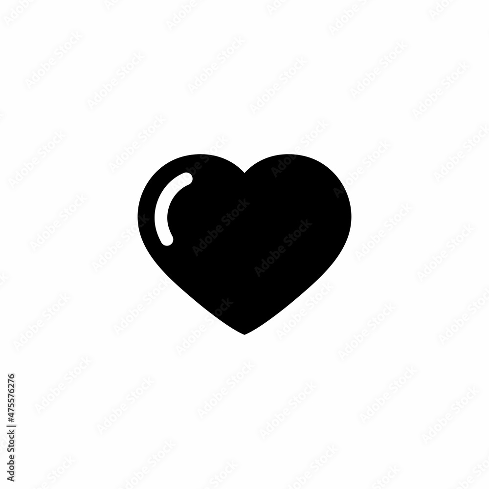 Heart simple flat icon vector Heart simple flat icon vector