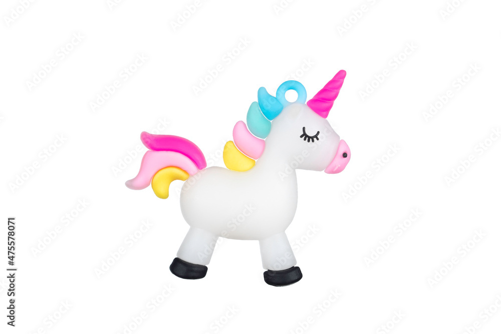 Unicorn Toy isolated on a white background.