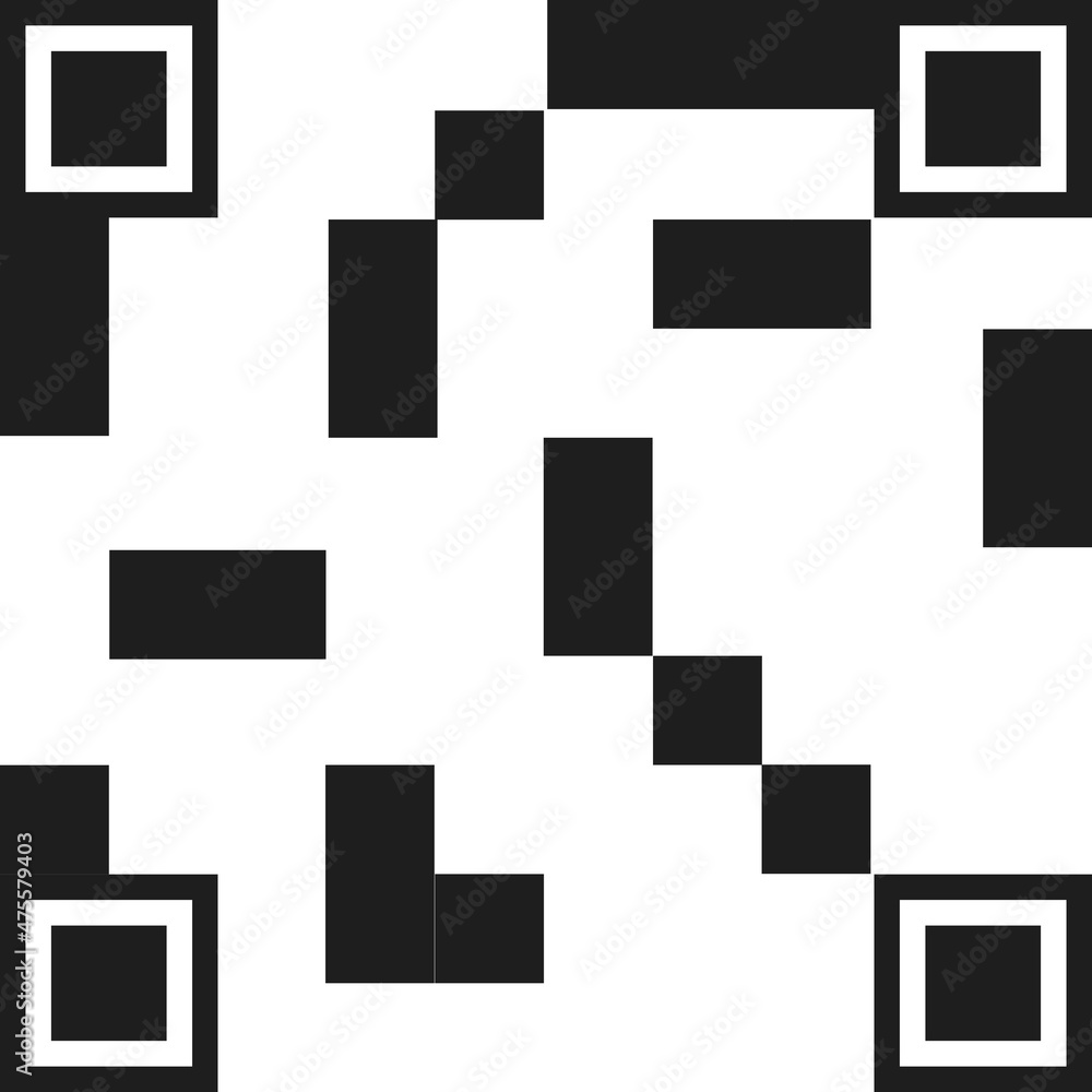 QR code in flat black style. Vector image. QR code in flat black style. Vector image.
