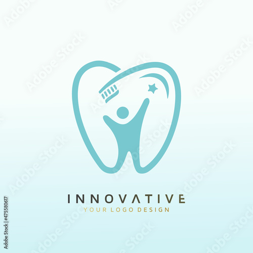 Modern and Fun Kids Dental Office Logo