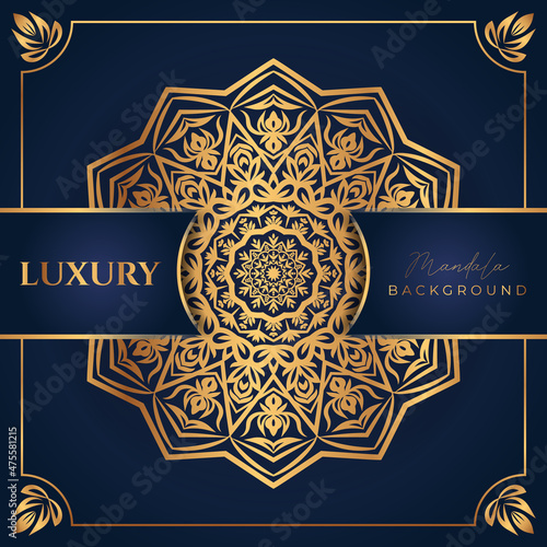Luxury wedding mandala background premium vector ornamental design
