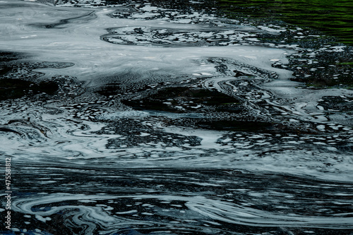 Fototapeta Naklejka Na Ścianę i Meble -  foam water on a black background