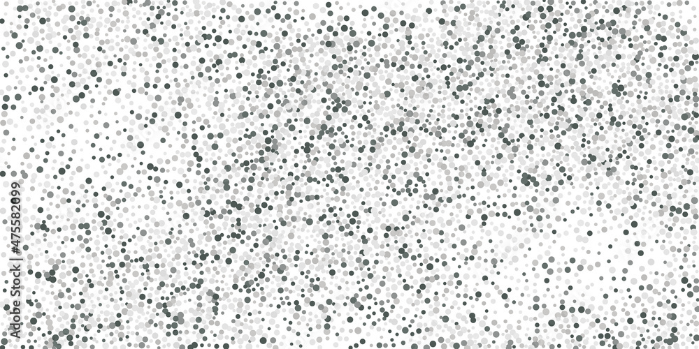 Obraz premium Silver glitter confetti. Light background. White abstract texture. Vector abstract graphic design. New Year Christmas. Silver glitter background. Vector elegant invitation template.