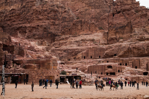 Famous Petra, a wonderful archeological site in south Jordan