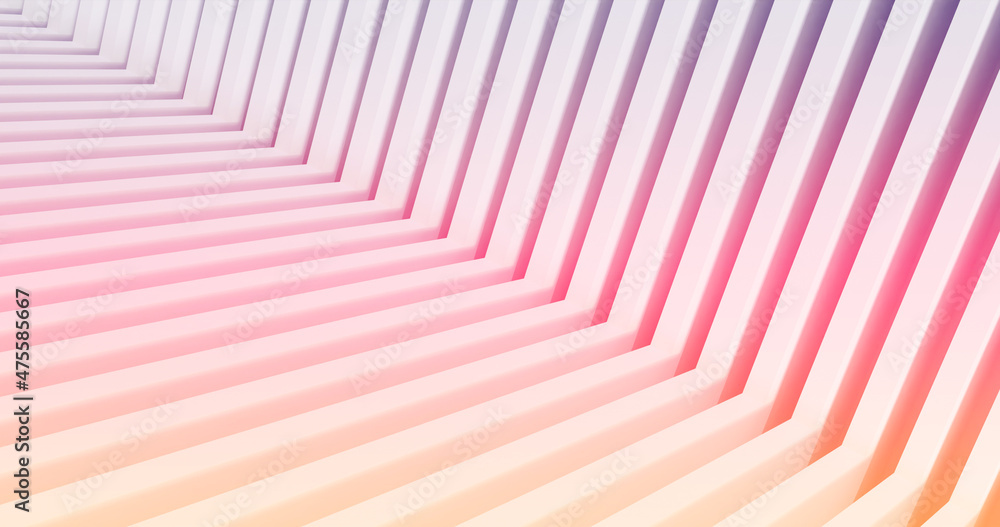 Fototapeta premium Abstract purple and orange Architecture Construction 3d corner background. 3d rendering.
