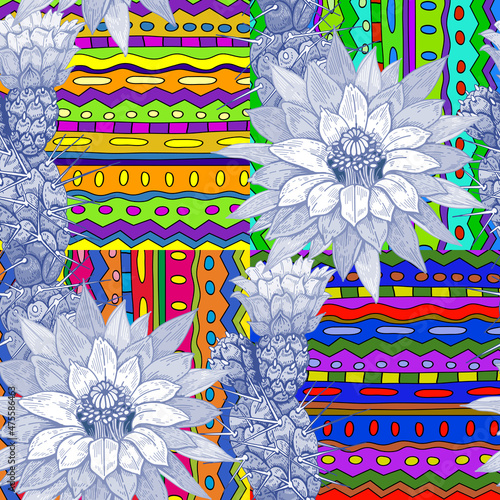 Seamless vector floral pattern.